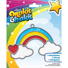 Colorbok Makit and Bakit suncatcher kit with rainbow and clouds, ideal for sunny window decor