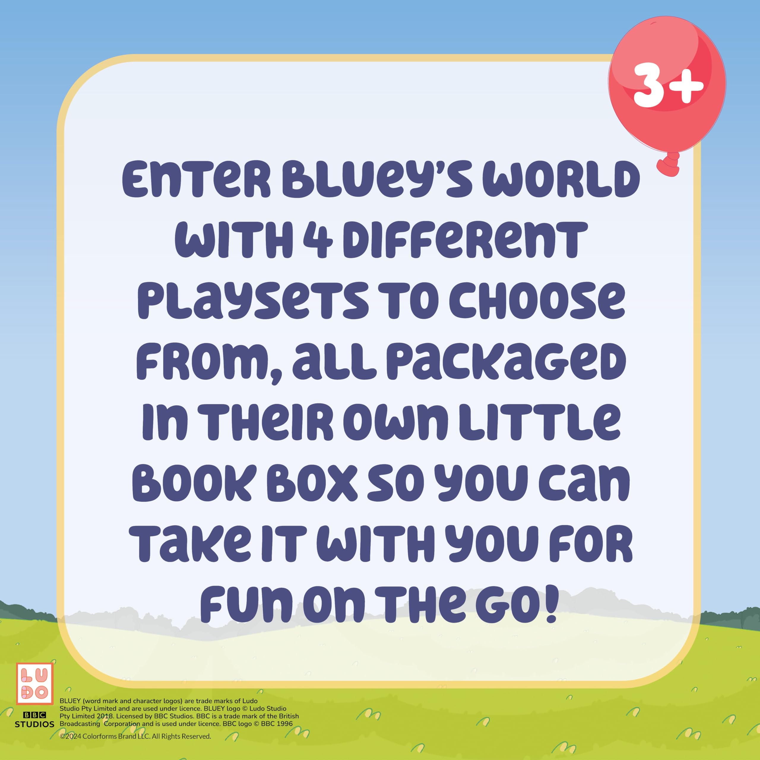 Colorforms Bluey Beach Day scene—reusable pieces for seaside adventures.