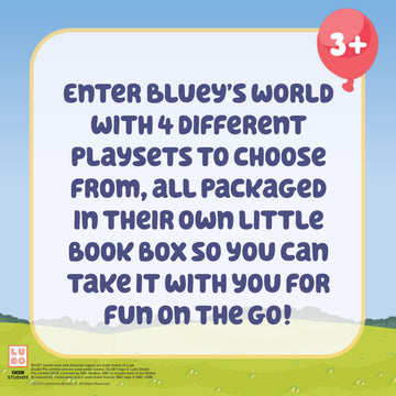 Colorforms Bluey Beach Day scene—reusable pieces for seaside adventures.