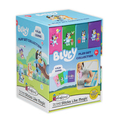 Colorforms Bluey Garden Fun scene—repositionable stickers spark creative outdoor play.