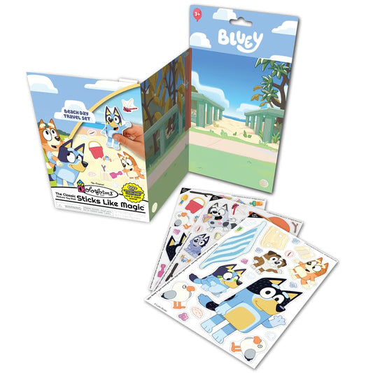 Colorforms Travel Set with repositionable pieces for endless storytelling options.