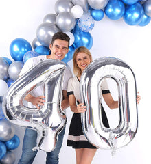 Colorful Elves No.4 silver balloon for milestone highlight