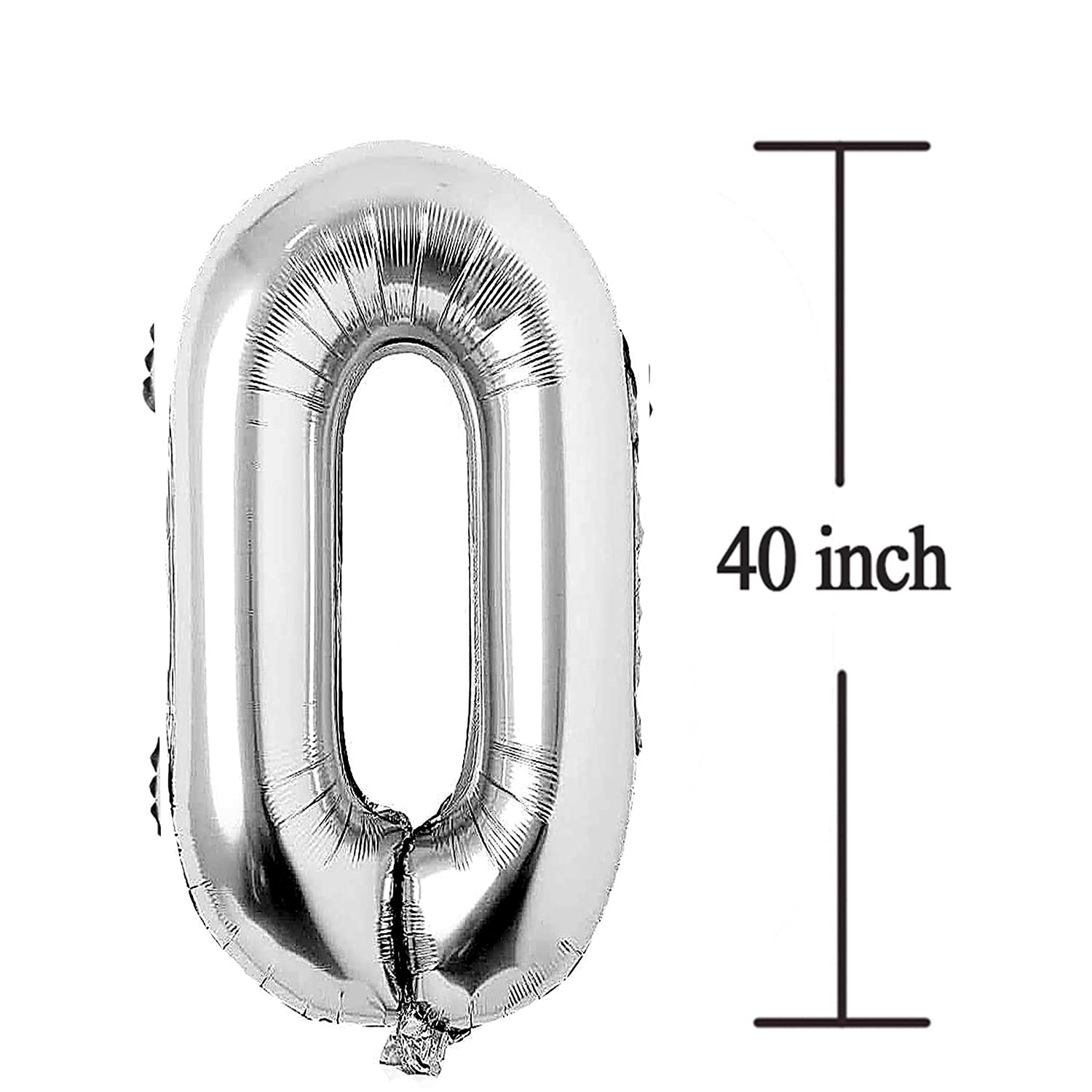 Colorful Elves silver 40th birthday balloon for classy decor