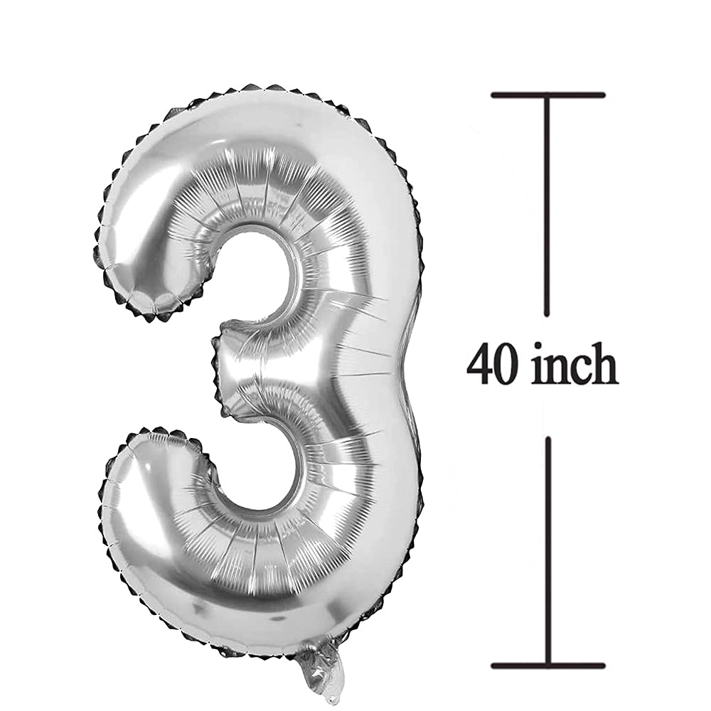 COLORFUL ELVES No1 balloon 40inch bold numeral detail for milestone decor