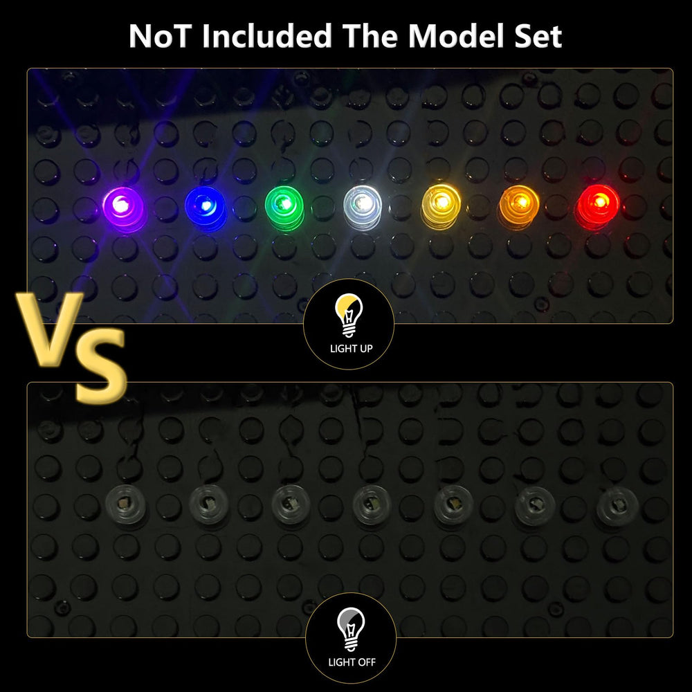 Colorful LED Lighting Kit 30cm cable enables tidy cable routing around bricks
