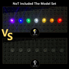 Colorful LED Lighting Kit 30cm cable enables tidy cable routing around bricks