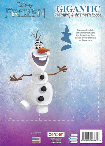 Coloring Books Frozen 2 Olaf stand-up back cover cutout for interactive display