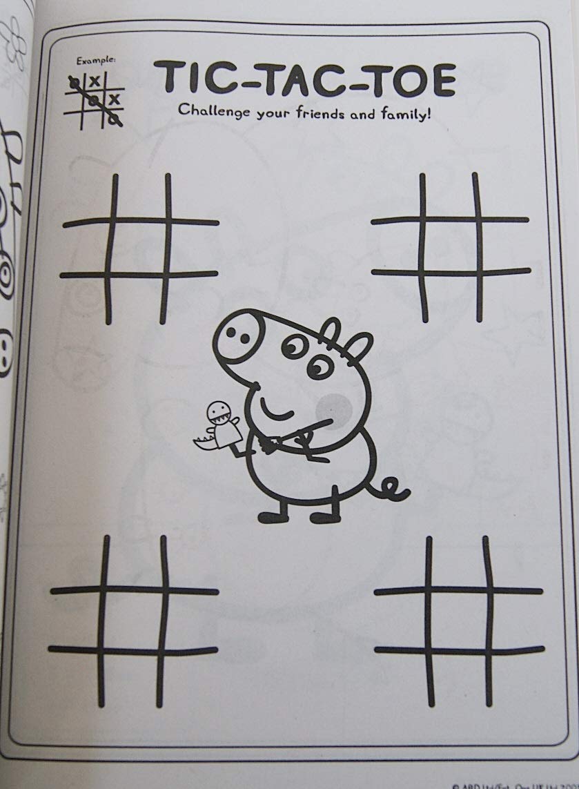 Varied activity pages featuring Peppa Pig for creative play