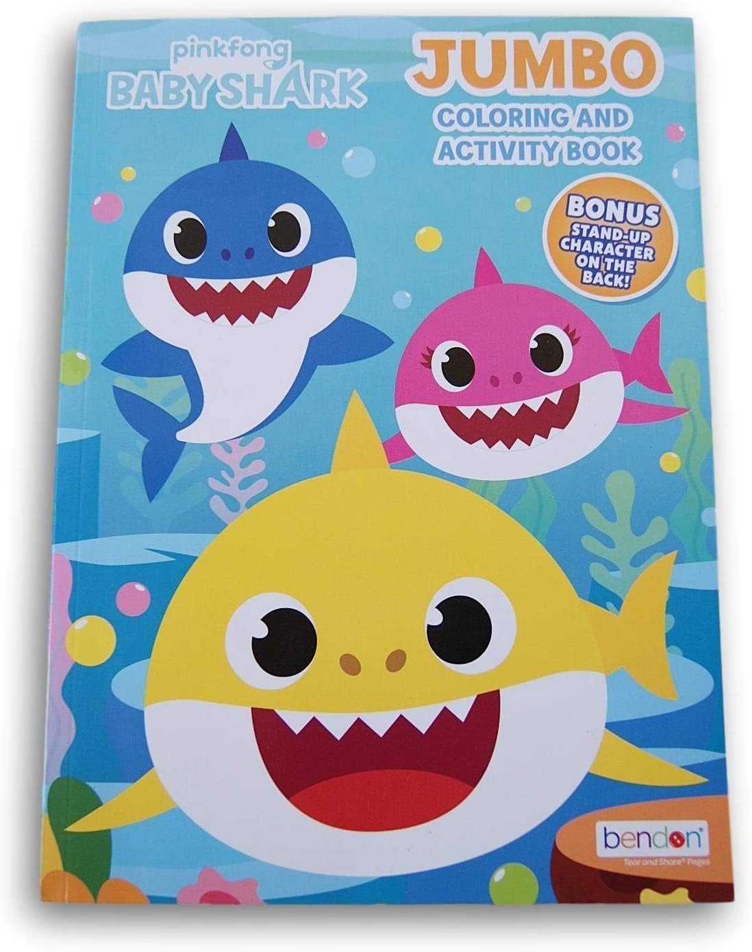 Coloring Books Pinkfong Baby Shark Jumbo Book cover promotes quiet, creative play.