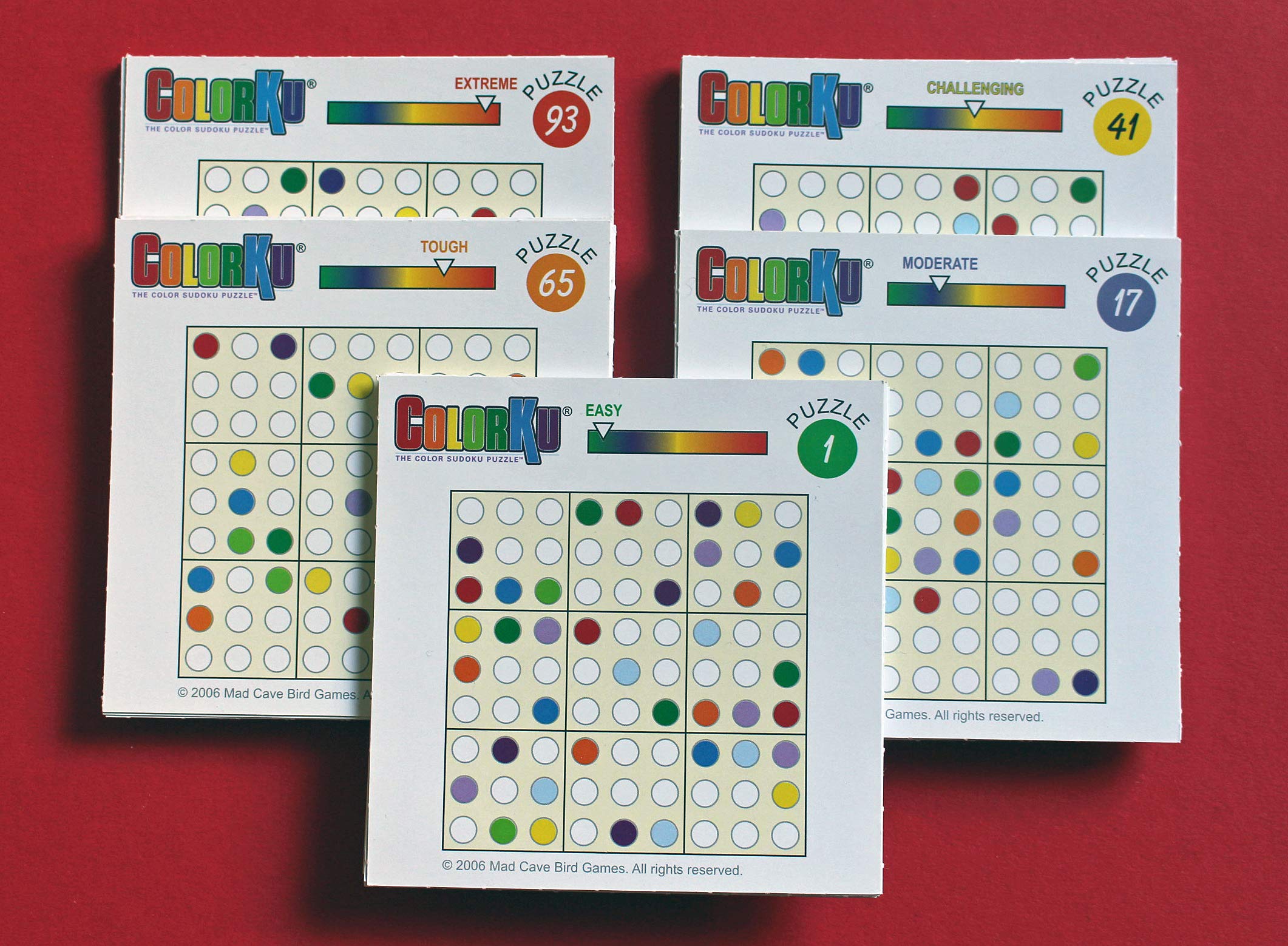 ColorKu board measures 11.5 inches square for table play