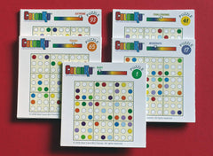ColorKu board measures 11.5 inches square for table play