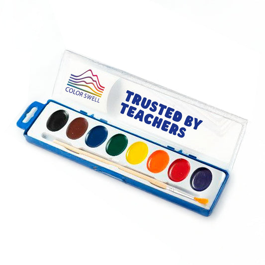 Color Swell 8-color watercolor set in case for vibrant art projects
