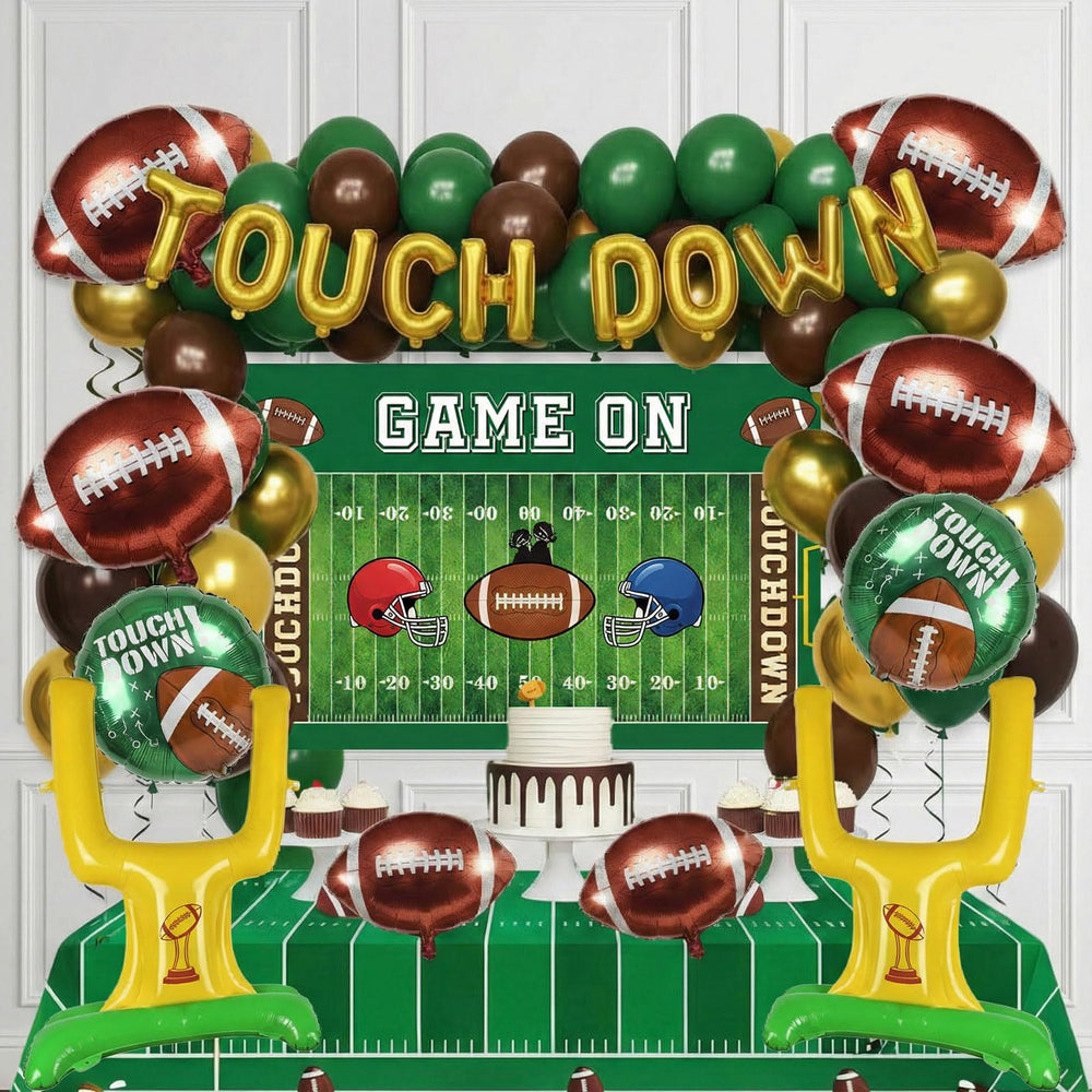 ColorToyz football party arch for stadium-like ambiance at sports celebrations