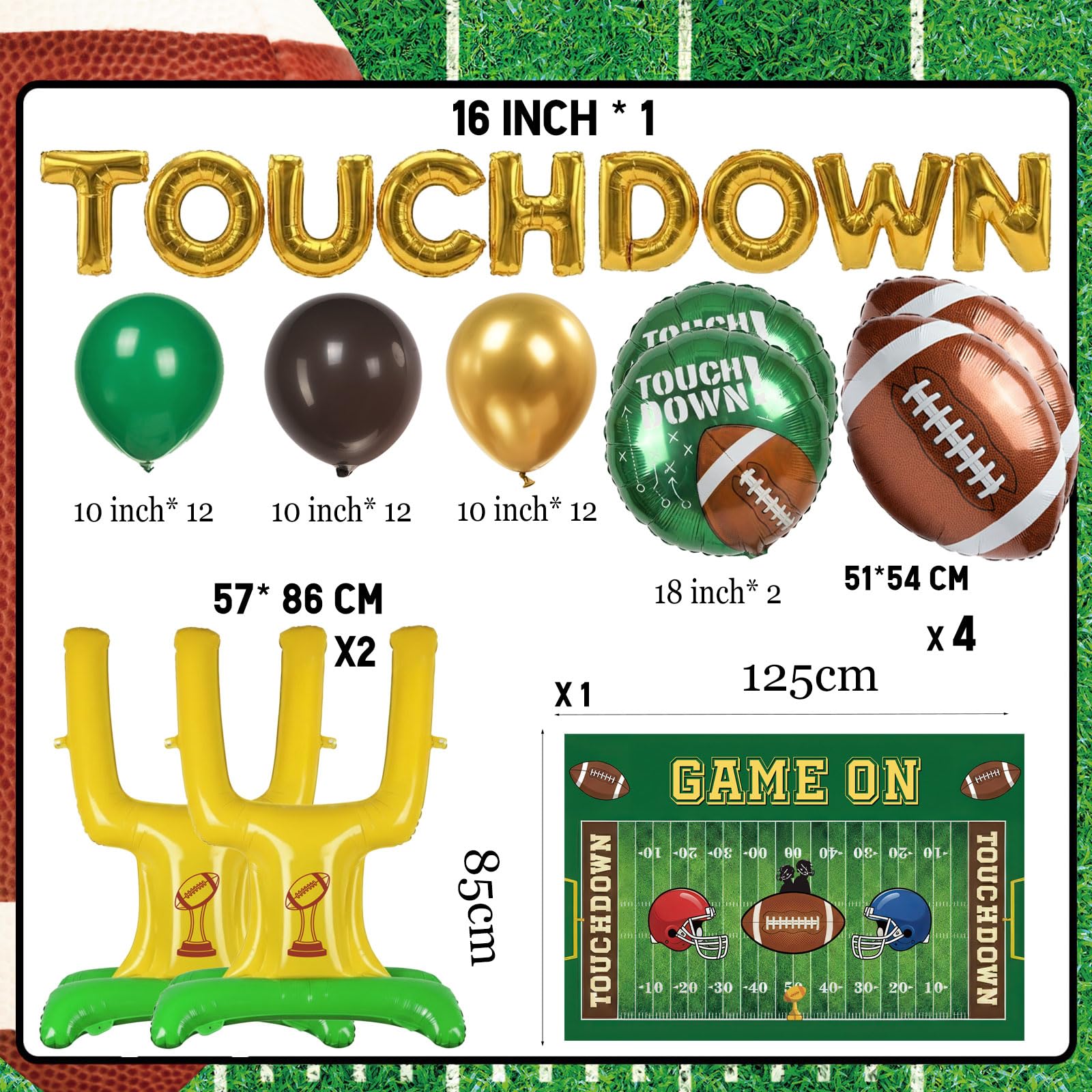 ColorToyz fixture-pack content highlights foil balloons and sturdy setup guide
