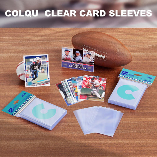 COLQU clear card sleeves in hand for easy inspection and handling.