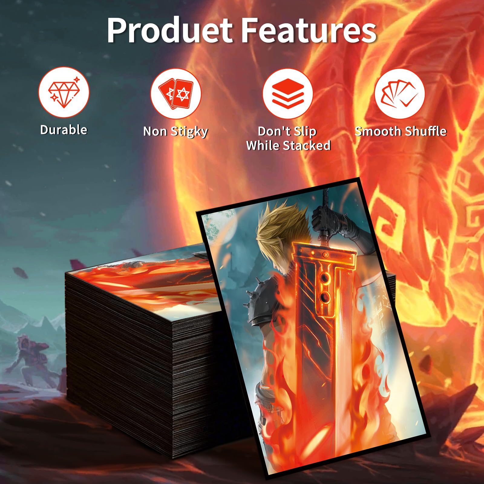 Comdek00 standard-size card sleeves fit MTG, PKM, and other games.