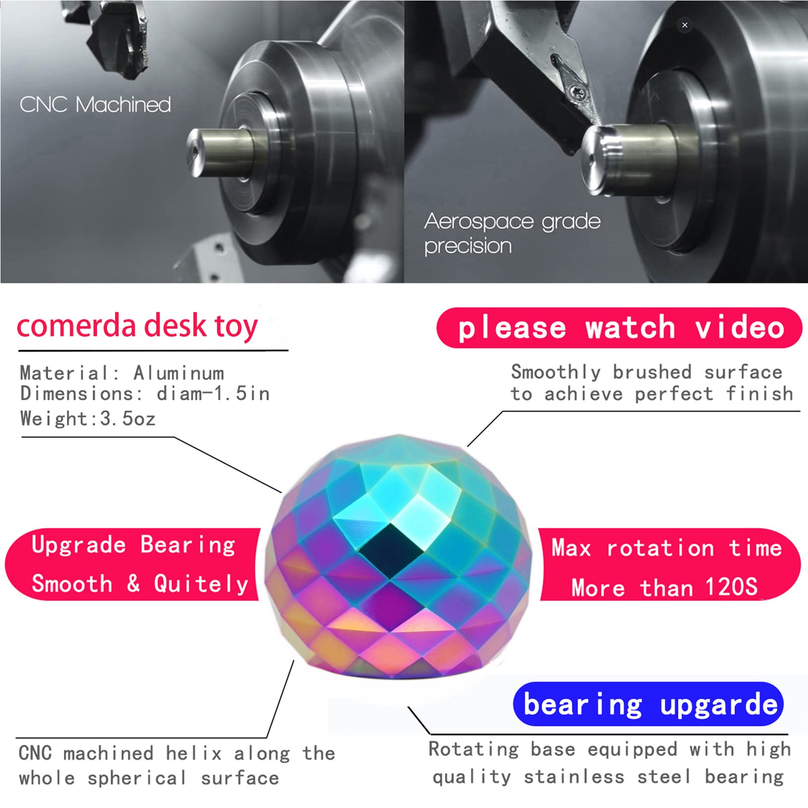 Comerda kinetic metal desk toy spiral delivers a mesmerizing illusion during study breaks.