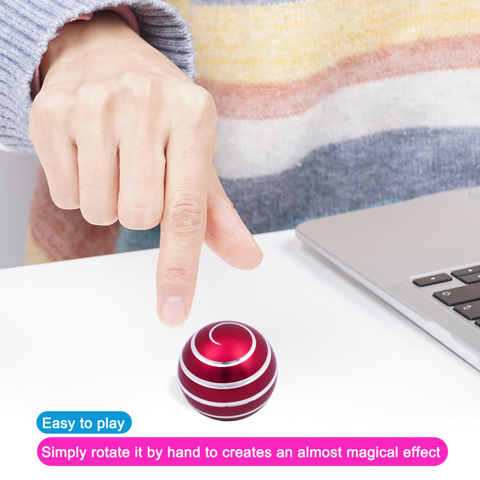 Comerda optical illusion desk decoration offers hypnotic visual focus.