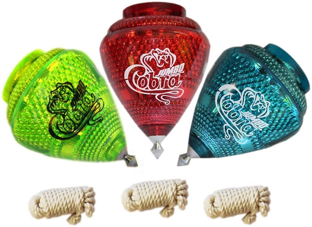 Cometa Jumbo Cobra trompo top with snake-skin finish for durable spins.