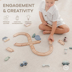 Comfy Cubs expandable layouts grow with your child, from loops to complex towns.