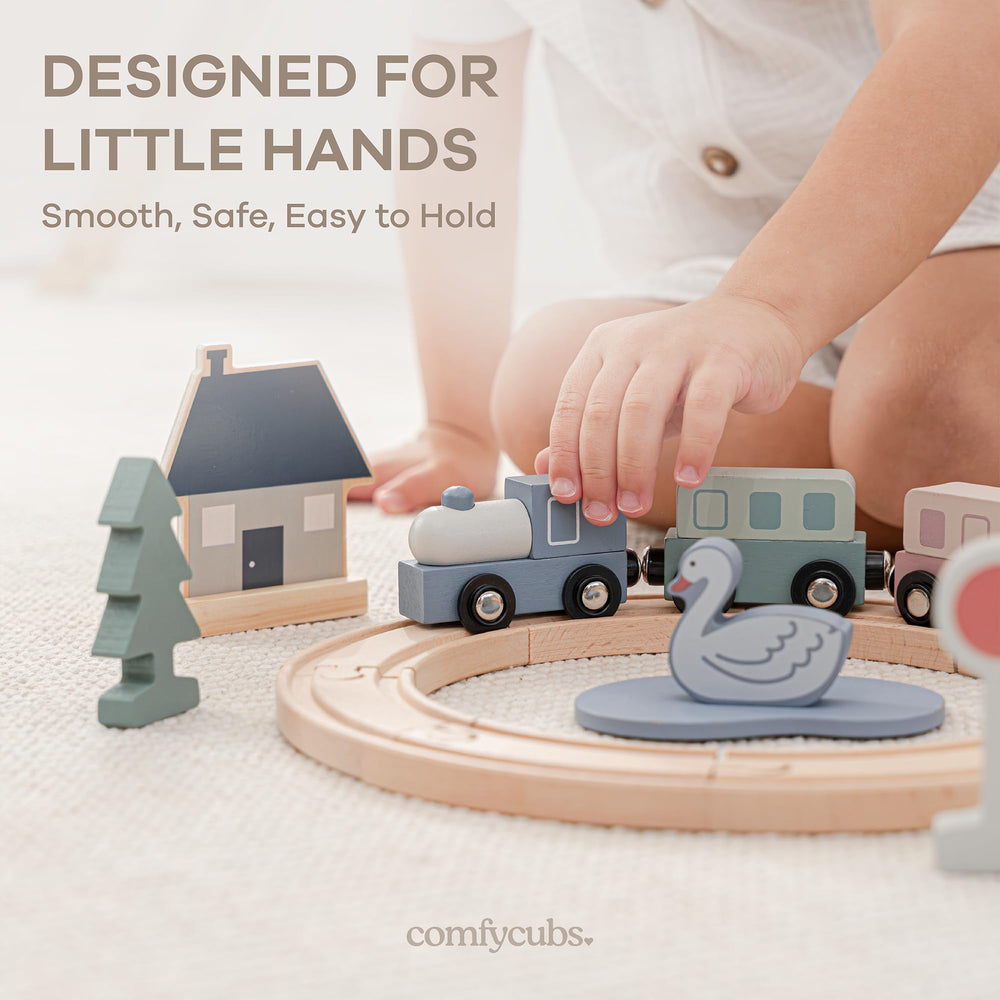 Comfy Cubs eco-friendly materials ensure a safe, natural feel for tiny hands.