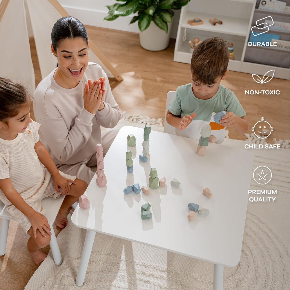Comfy Cubs Stacking Rocks balance challenge: stacks encourage steady hand coordination.
