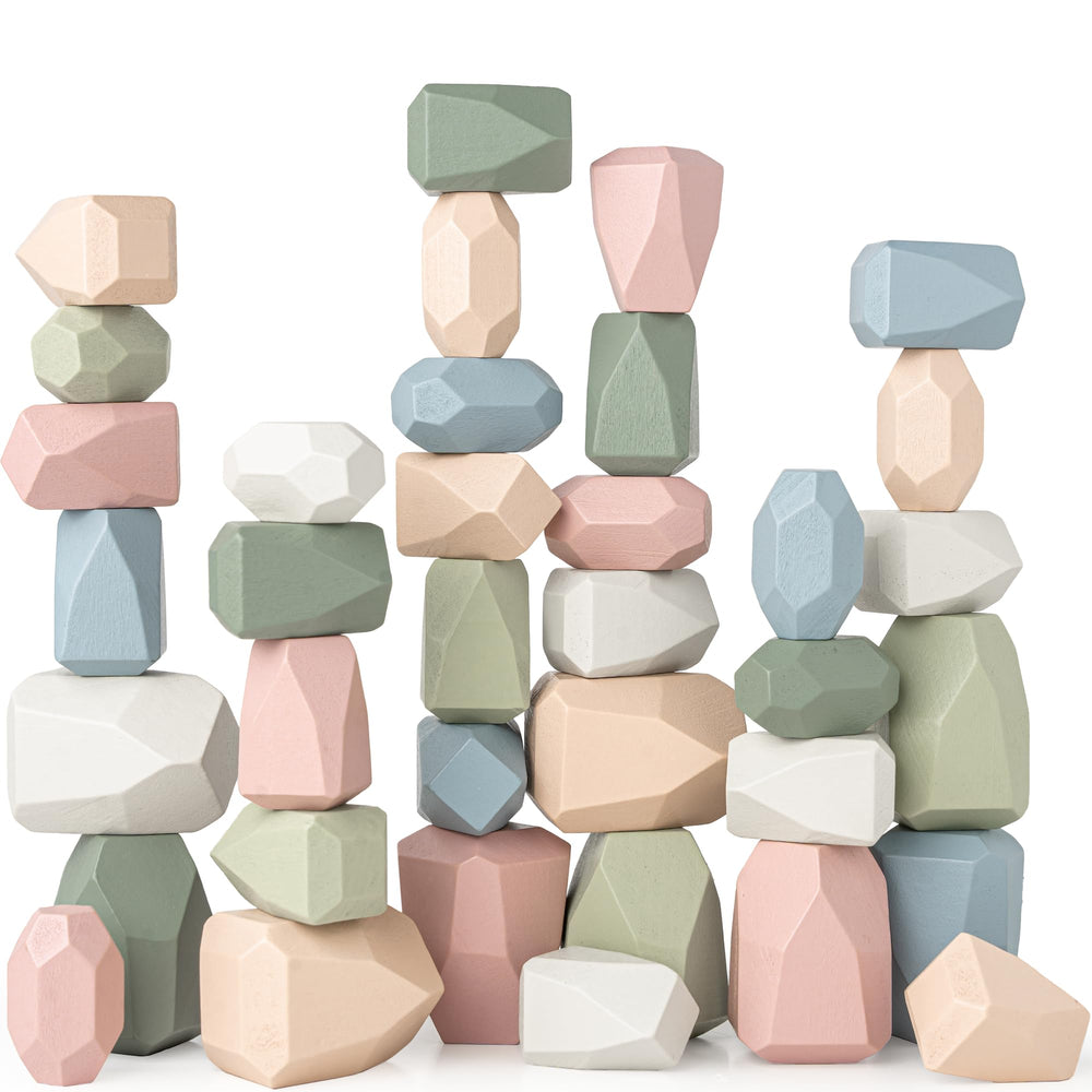 Comfy Cubs Stacking Rocks collection: colorful stones spark imaginative play.