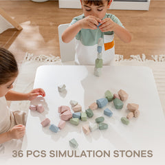 Comfy Cubs Stacking Rocks hand-eye coordination focus: hands-on learning during play.