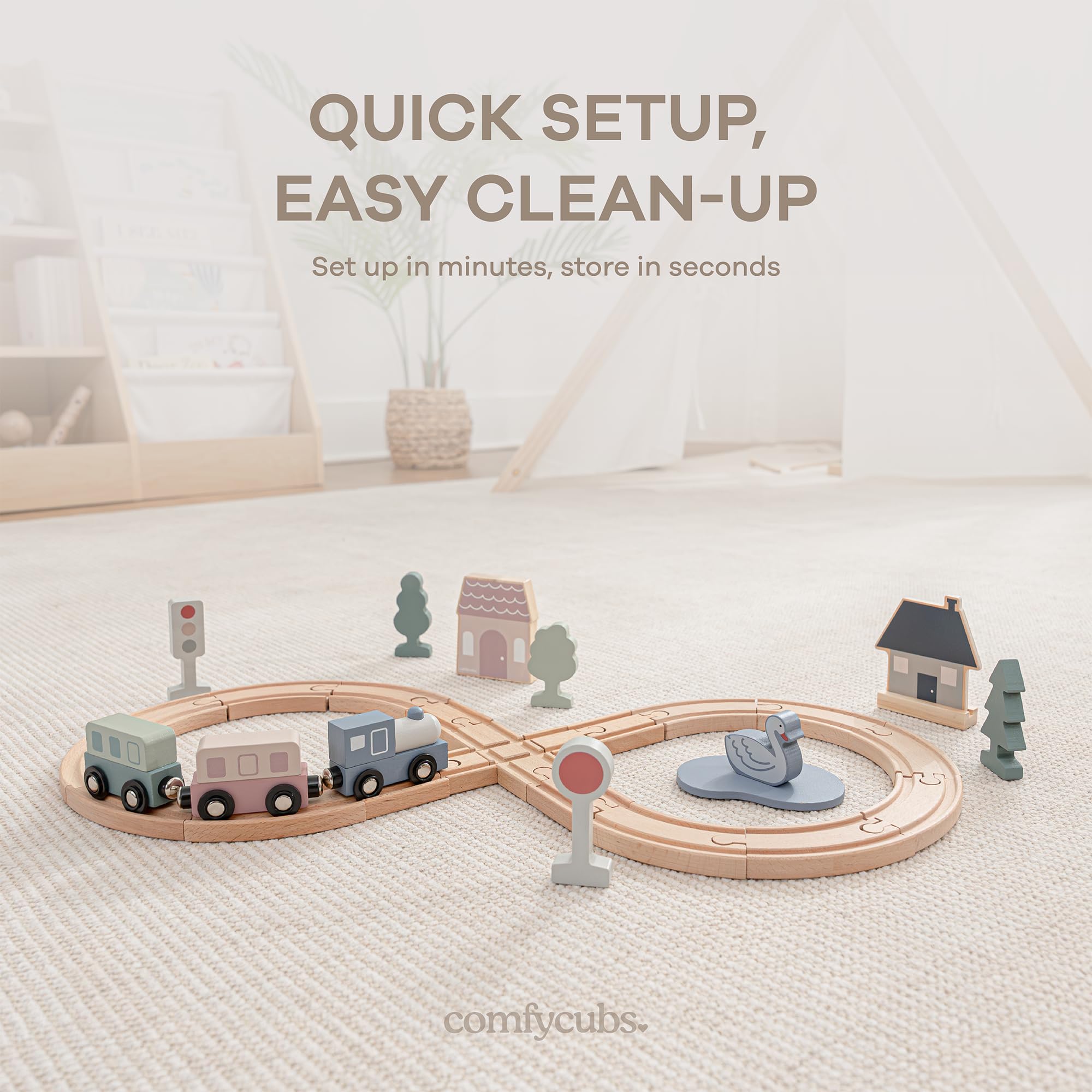Comfy Cubs toddler-friendly design uses smooth finishes for easy handling.