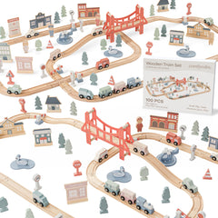 Storage bundle of the Comfy Cubs train set helping keep play spaces organized