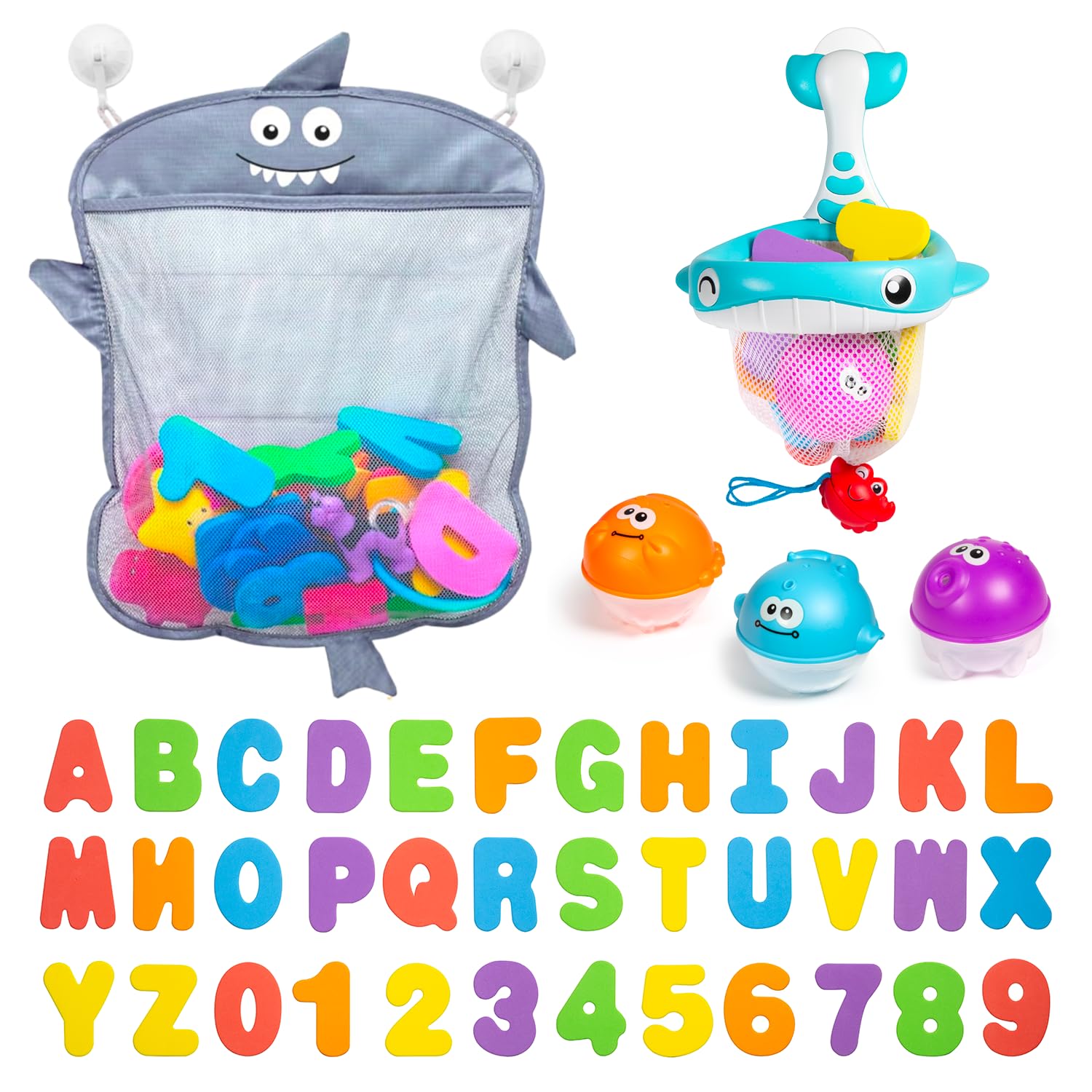 Comfylife bath toy organizer on tub surface keeps toys secure.