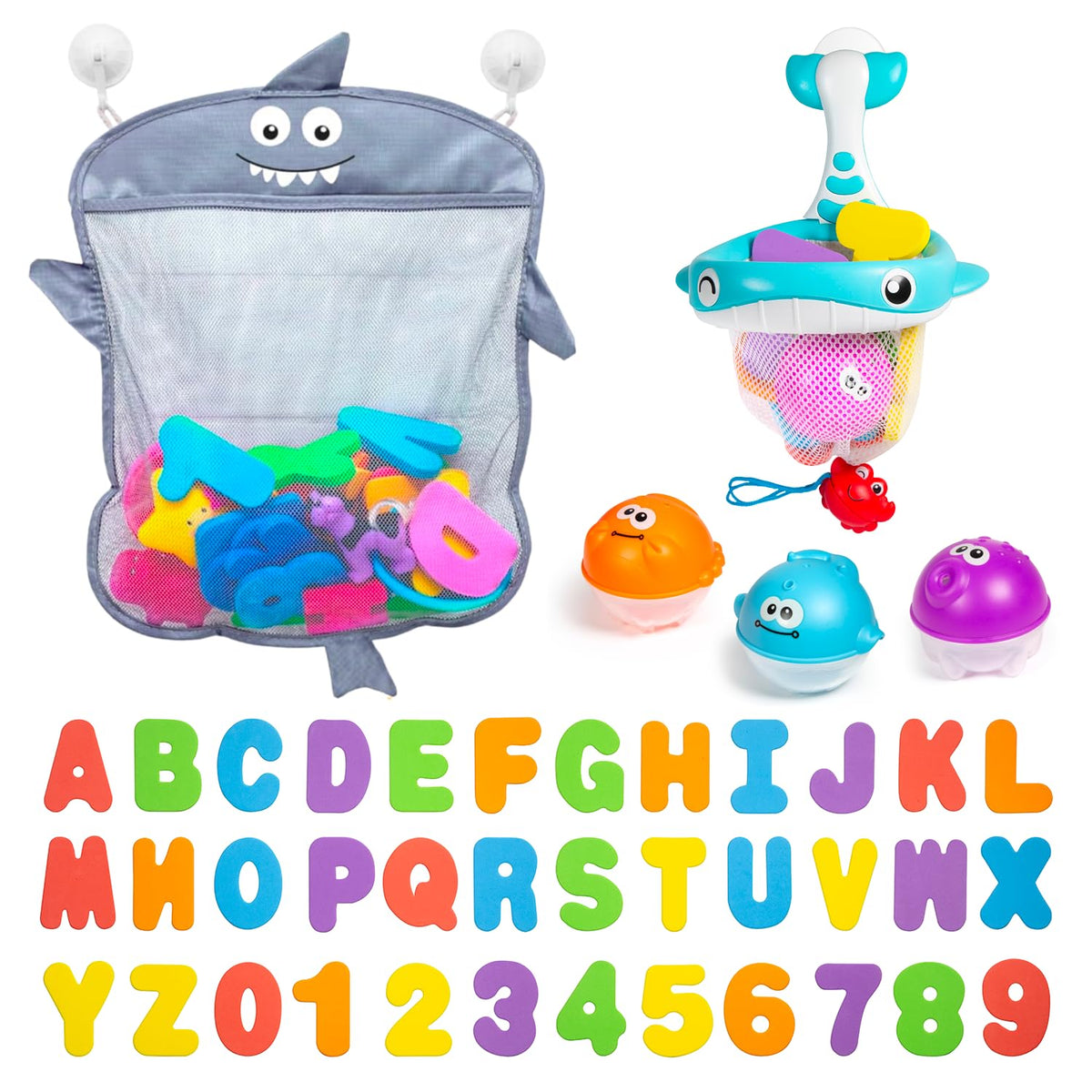 Comfylife bath toy organizer on tub surface keeps toys secure.