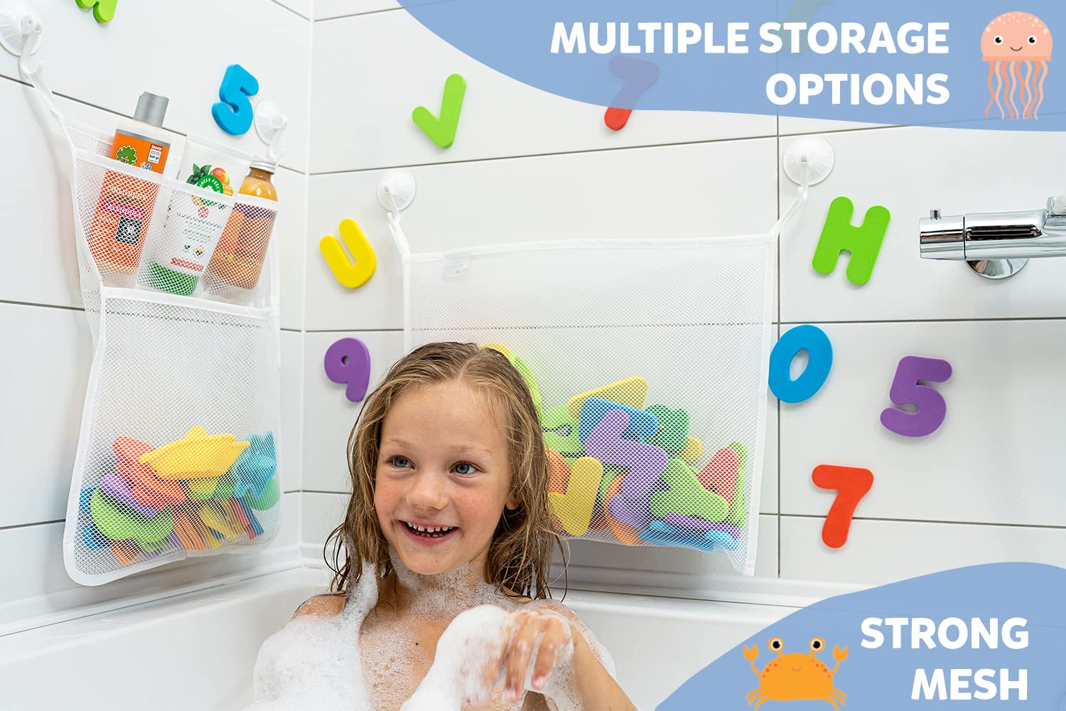 Comfylife durable mesh bag dries toys quickly after bath