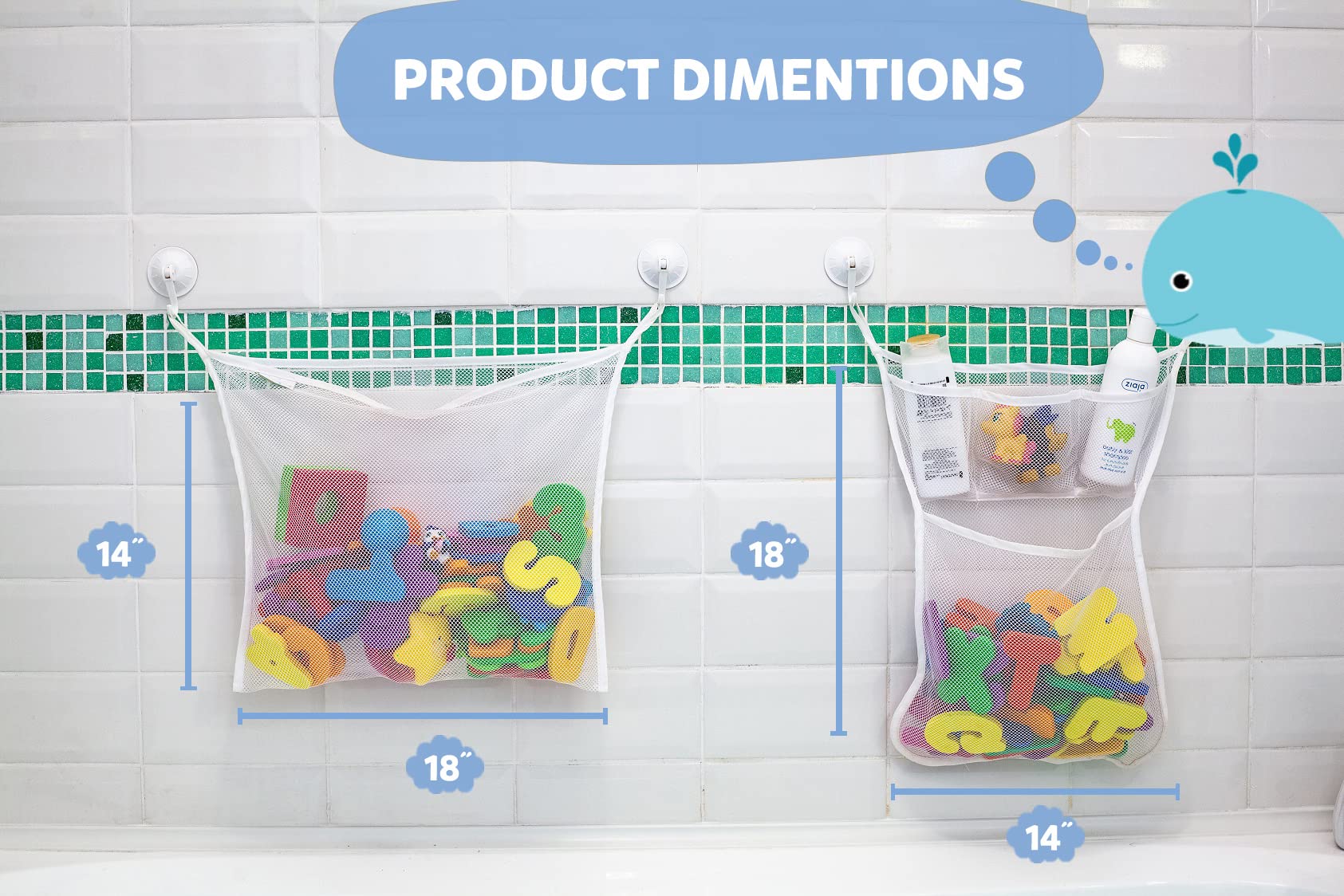 Comfylife locking suction cups keep the organizer securely attached