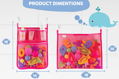 Comfylife mesh bath toy organizer multi-pocket neatly stores toys and bath essentials