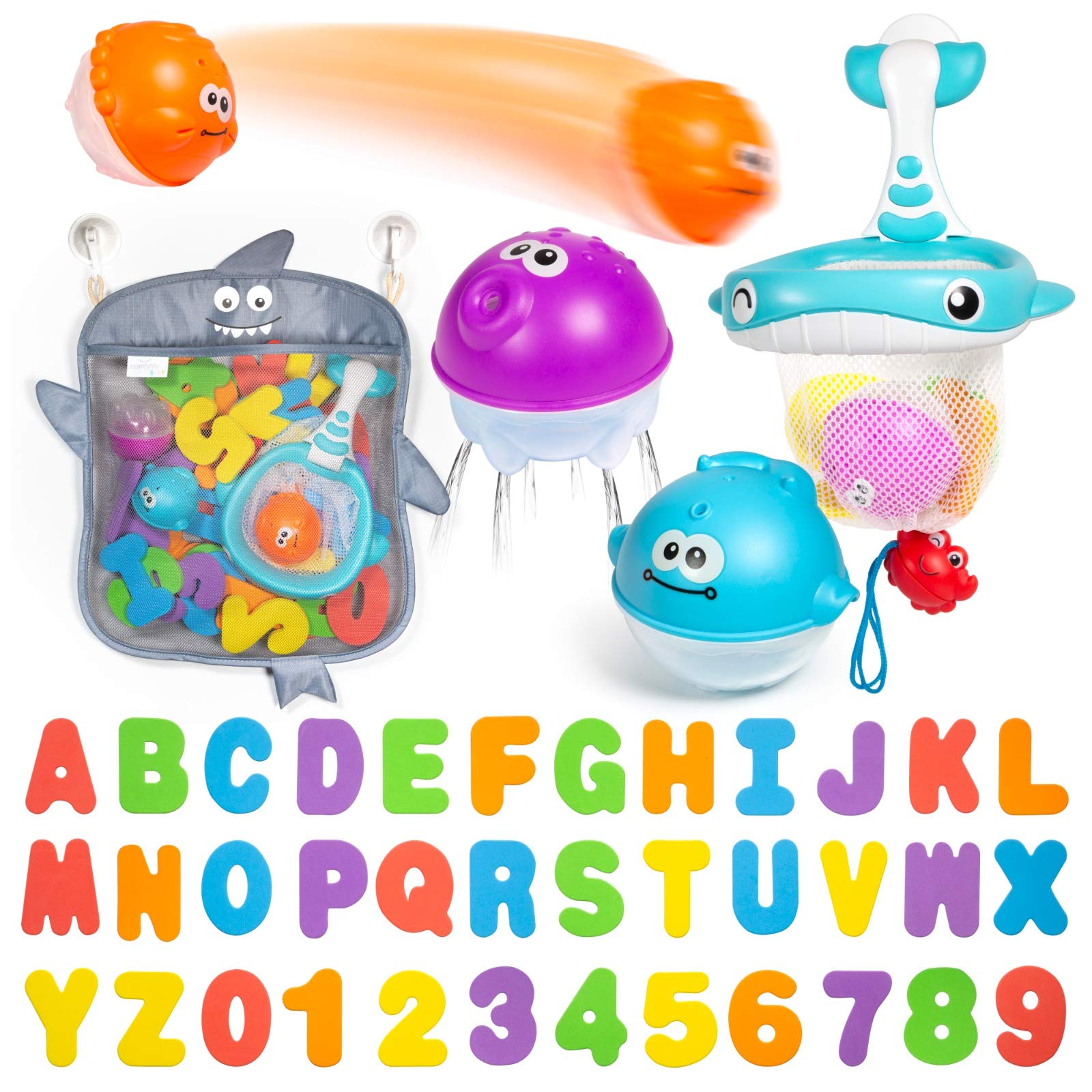 Comfylife tub mounted organizer keeps bath toys organized and within reach.