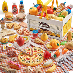 Comirth Play Food Set 83-Piece for creative pretend cooking.