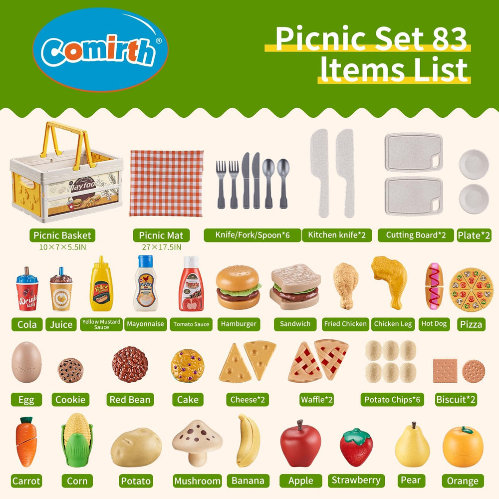 Comirth Pretend Food Cans and Sauces for interactive meals.