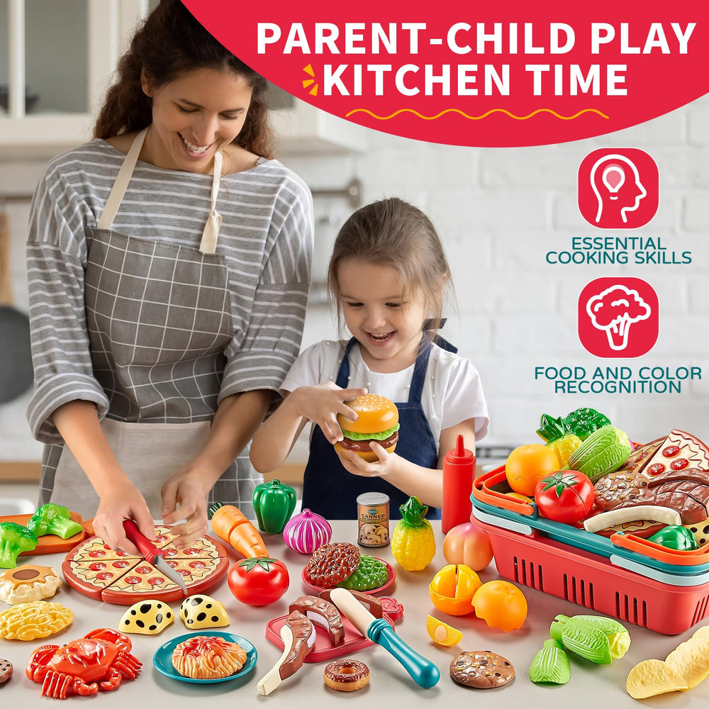 Two kids picnic basket included for sharing pretend meals and social play