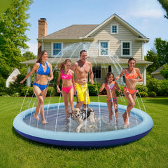 COMMOUDS easy setup with garden hose, adjustable spray height for fun