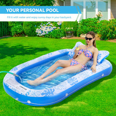 Multi-purpose design works as lounge raft, bed, or ball pit.