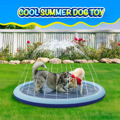 COMMOUDS backyard splash pad supports kids and pets for refreshing play.