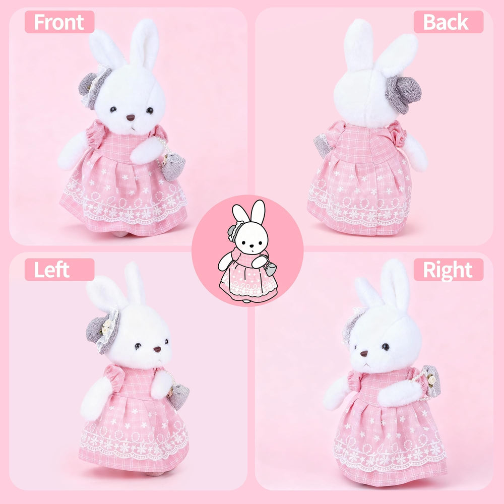 Compact 14-inch Bunny Doll is easy to display or carry.