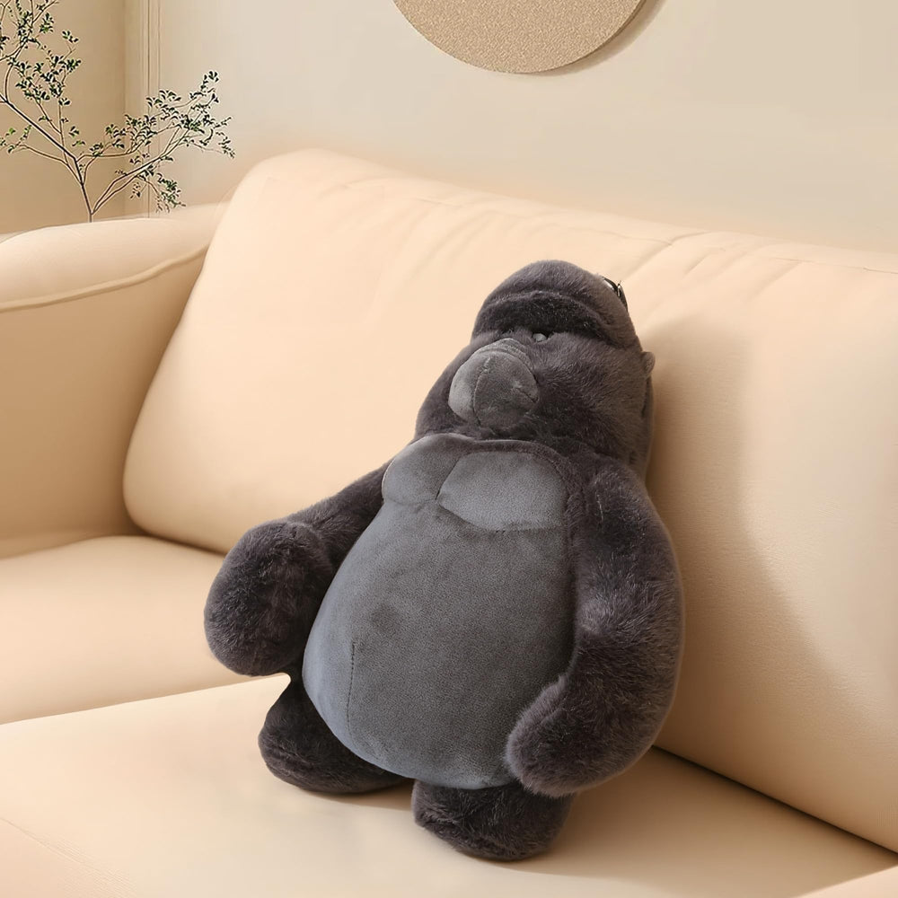Comnonage gorilla plush body angle highlighting cuddly, huggable squish for bedtime routines