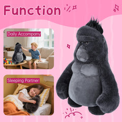 Comnonage gorilla travel companion image conveys portability for sleepovers