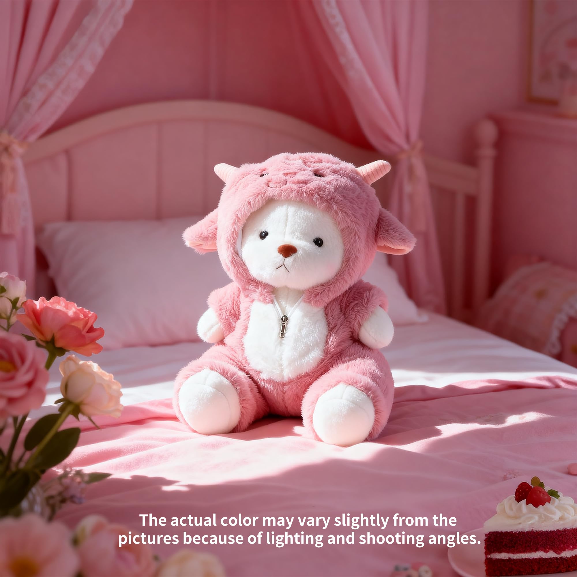 Movable legs on Comnonage bear allow seated or standing poses
