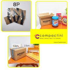 Compactini miniature shipping box model, easy assembly for detailed diorama scenes.