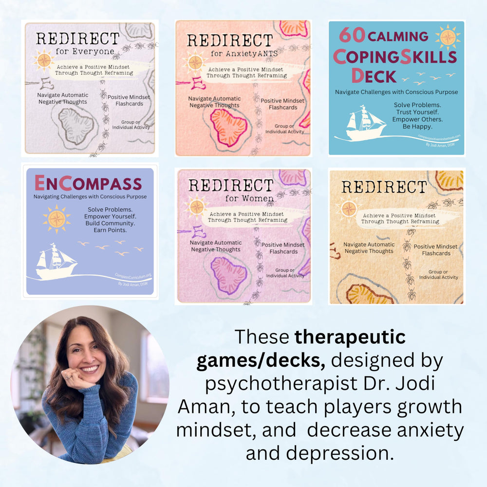 COMPASS Redirect Flashcards help track progress toward calmer thinking over time