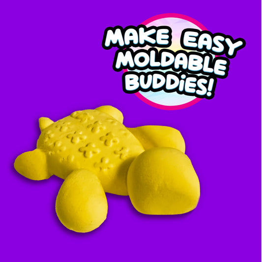Compound Kings banana-scented slime close-up shows vibrant texture for imaginative play