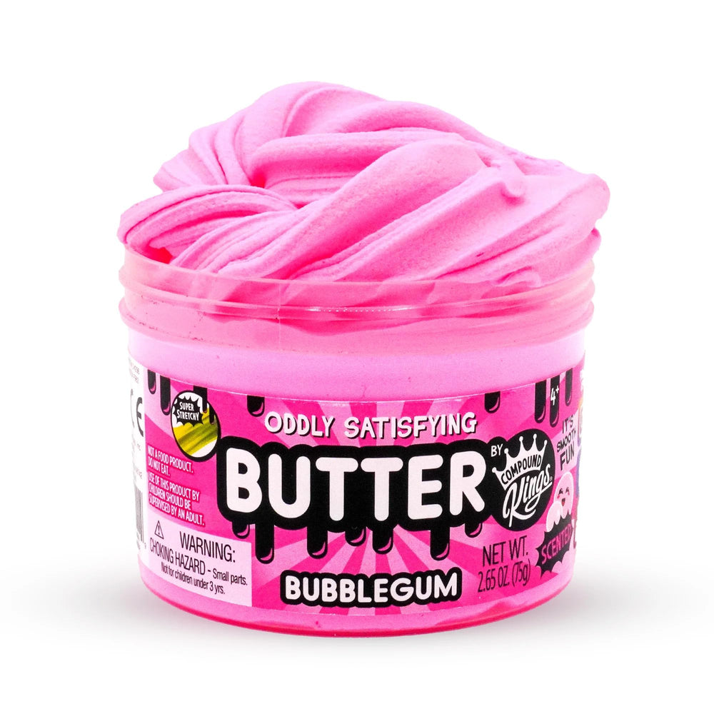 Compound Kings Butter Slime pink bubble gum jar for sensory play